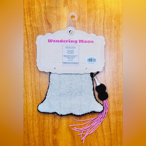 Spooky Cute Beaded Ghost Coin Purse Pouch – Wandering Moon Handmade - Picture 2 of 2